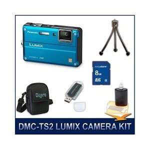  Panasonic LUMIX DMC TS2A TS2 Blue Digital Camera, with 8 