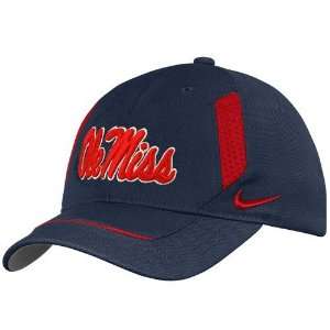  Nike Mississippi Rebels Navy Blue Coaches Hat: Sports 