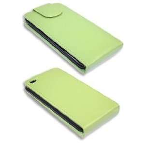  Modern Tech Green PU Leather Flip and Clip Case for iPod 