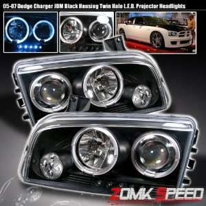   : 05 08 Dodge Charger Black Halo Led Projector Headlights: Automotive