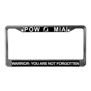 POW MIA Warrior Army License Plate Frame by 