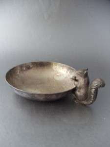 VINTAGE SILVER PLATED SQUIRREL REED & BARTON BOWL NUT TRAY DISH  