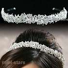 Bridal Queen Flower Sparkling Crystal Pageant Headband Tiara T1289