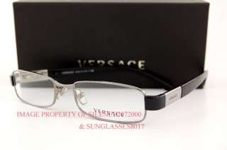 Brand New VERSACE Eyeglasses Frames 1121 1001 PEWTER for Men 100% 
