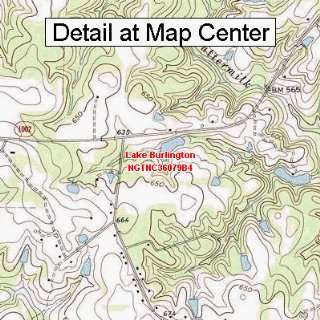  USGS Topographic Quadrangle Map   Lake Burlington, North 