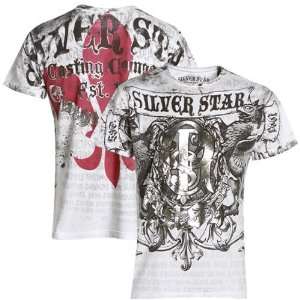   Silver Star White Georges St. Pierre Fight T shirt