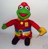 Sesame St. Muppets Fireman Kermit Frog dress me doll  