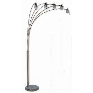 86 Inches Tall Minimalist Modern Metal Lamp with a 14 Inches Round 