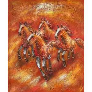 Wild horses Oil Painting on Canvas Hand Made Replica Finest Quality 36 