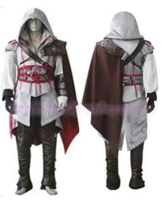Assassins Creed Ezio 2 II Black White Cosplay Costume Anime all 8 