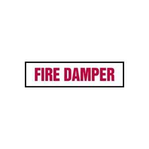  Labels FIRE DAMPER Adhesive Vinyl   10 pack 1 x 4 Home 