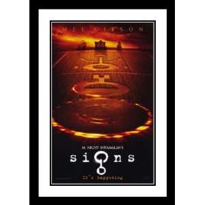  Signs Framed and Double Matted 20x26 Movie Poster Mel 