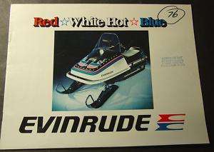 VINTAGE 1976 EVINRUDE SNOWMOBILE SALES BROCHURE 12 PAGE  