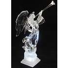   Lighted LED Chiseled Angel Playing a Trumpet Christmas Figure 11