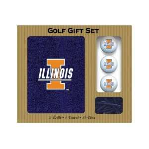  Illinois Fighting Illini Embroidered Towel, 3 balls and 12 