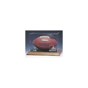    Cleveland Browns Wood Base Football Display Case