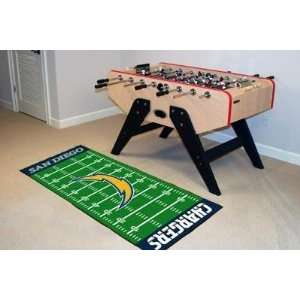   San Diego Chargers Football Field Runner Area Rug/Carpet: Sports