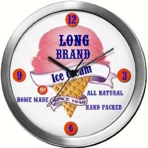  LONG 14 Inch Ice Cream Metal Clock Quartz Movement 