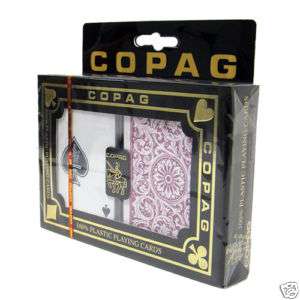 COPAG Plastic Playing Cards, Regular Green/Burg Poker  