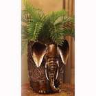 CC Home Furnishings Pack of 2 Hand Sculpted Metal Elephant Decorative 
