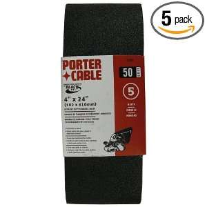   50 Grit Black Belt Premium Sanding Belts   5 Pack