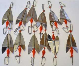 Lot 12 Stainless Steel Spinner Rigs 4 Fishing Tackle Rig  