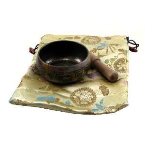  Tibetan Singing Bowl Gift Set with Ivory Bag Musical 