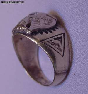 Antique Masonic Diamond Ring 14k Gold  