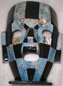 MASK AZTEC MEXICAN HAND CRAFTED TURQUOISE ONYX GEM STONES NEW  