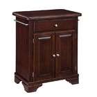 Home Styles Kitchen Cart with Wood Top in Cherry Finish