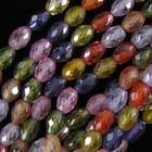 multicolor 9mm faceted cz cubic zirconia barrel beads 7 multicolor