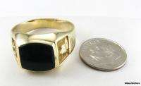 INDIAN CHIEF Company RING   10k Yellow Gold Onyx 5 Years Solid Back 
