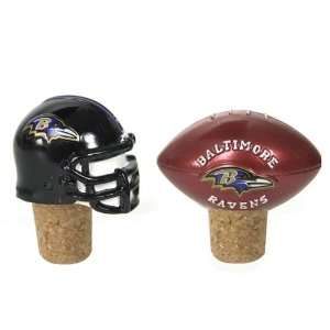  Set of 2 NFL Baltimore Ravens Wine Bottle Cork Stoppers 