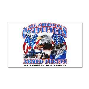   Vinyl Sticker All American Outfitters Armed Forces Army Navy Air Force