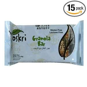 Oskri Honey Bars, Granola, 1.5 Ounce Bars (Pack of 15)  