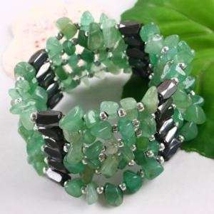 Green Aventurine Magnetic Hematite Necklace Bracelet  