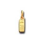 IceNGold 14K Yellow Gold Small Cell Phone Charm Pendant