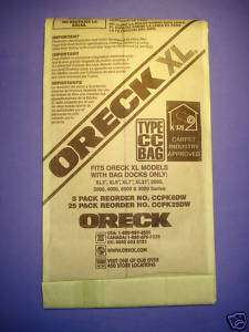 NEW GENUINE ORECK HYPO CC VACUUM BAGS FOR XL UPRIGHTS  
