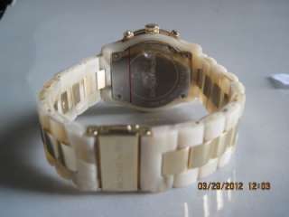   MK 5139 Chronograph Ladies Gold & Horn Bracelet Champagne Watch  