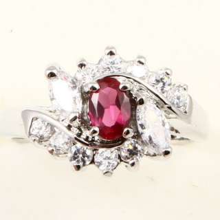 NOBLE LADY RED RUBY *A005* Wedding RING  
