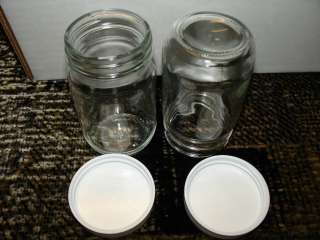 oz. Glass Jars with Plastic Lid. (1 dozen.)  