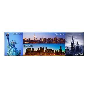 NYC   New York Panoramic Photo Magnets 5x1.6 inch   New York Night 
