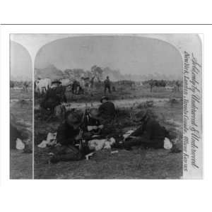  Historic Print (L): Rough Riders filling belts with 