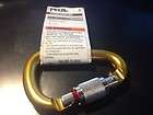 NEW PETZL ATTACHE SCREW LOCK CARABINER M35 SLN GOLD