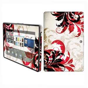   Protection Decal Skin Black Red Flower: Cell Phones & Accessories