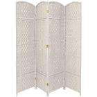 Oriental Furniture 7 ft. Tall Diamond Weave Room Divider   4 Panel 