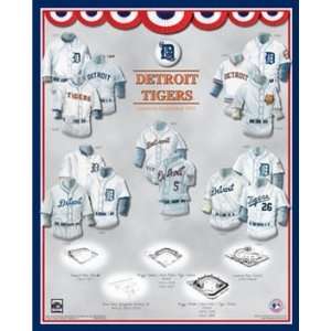  Detroit Tigers 11 x 14 Uniform History Plaque