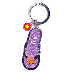  Tinker Bell Purple Flip Flop Pewter Keychain Toys & Games