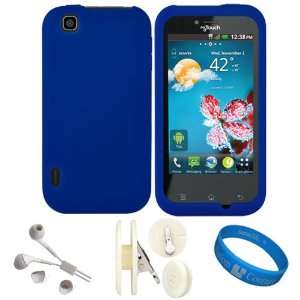  Blue Silicone Skin Protector case for LG MyTouch Android 2 