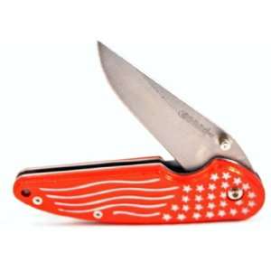  New Red Patriotic Pocket Knife w Folding Blade Knives 